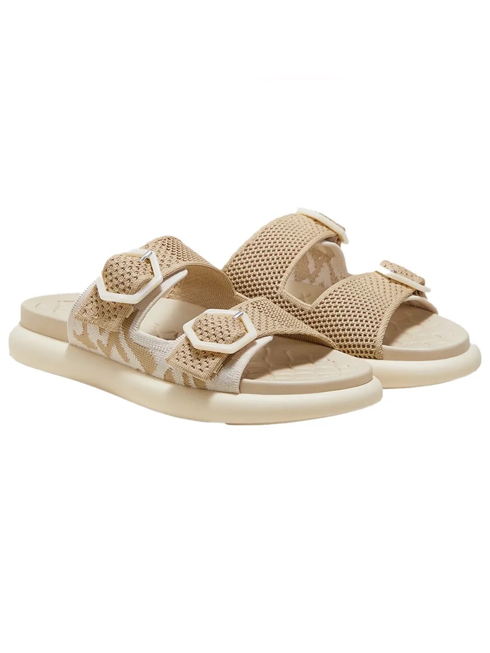 Vivaia Isadora AdaptAll Soft Footbed Comfort Nude Peach Tiger Sandals EU 42 EUC
